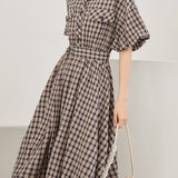 Vintage French plaid dress