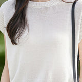 Casual flutter sleeve knit top