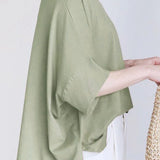 Comfortable batwing sleeve T-shirt