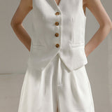 Suit vest with shorts set