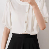 Minimalist asymmetric design shirt - liwisi
