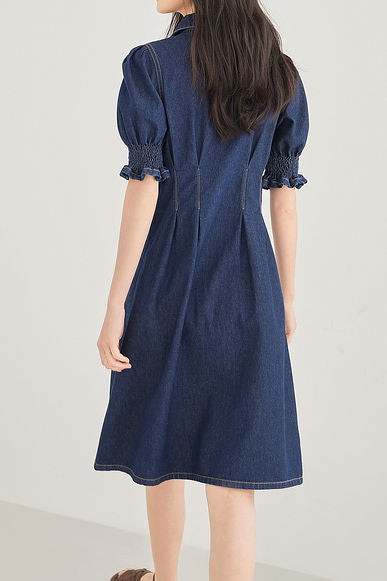 French denim dress - liwisi