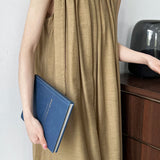Solid color tie waist tank dress
