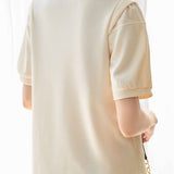 Casual short sleeve collared T-shirt