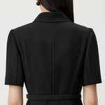 Minimalist short sleeve collared blazer - liwisi