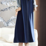 Chic Patchwork Denim Dress - liwisi