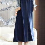 Chic Patchwork Denim Dress - liwisi