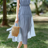 Flowy Pleated Vacation Dress