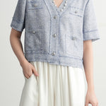French-style short sleeve jacket - liwisi