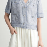 French-style short sleeve jacket - liwisi