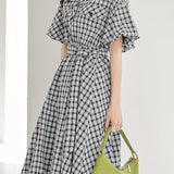 Vintage French plaid dress