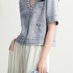 French-style short sleeve jacket - liwisi