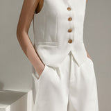Suit vest with shorts set