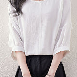 Solid color ruffle edge shirt