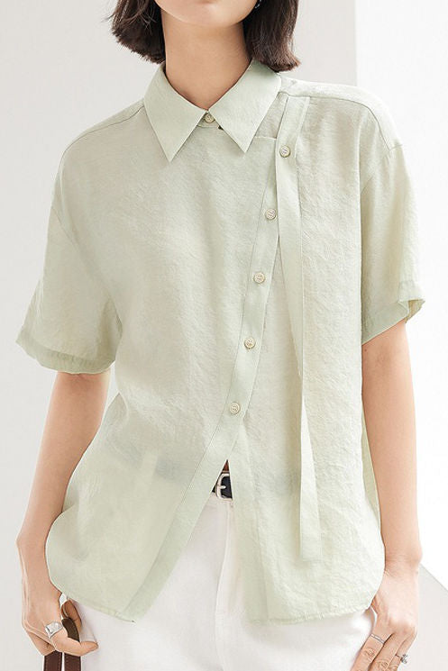 Lightweight breathable short sleeve shirt - liwisi