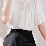 Minimalist asymmetric design shirt - liwisi