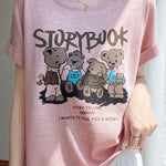 Lettered bear graphic short sleeve T-shirt - liwisi