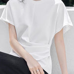 Minimalist versatile asymmetrical T-shirt - liwisi
