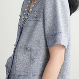 French-style short sleeve jacket - liwisi