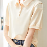 Casual short sleeve collared T-shirt