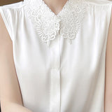 Polo collar sleeveless shirt - liwisi