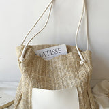 Vacation Style Straw Shoulder Bag