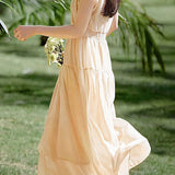 Flowy Pleated Vacation Dress