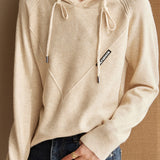 Versatile Minimalist Hooded Knit Top