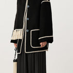 Elegant Woolen Coat with Bonus Scarf - liwisi