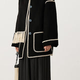 Elegant Woolen Coat with Bonus Scarf - liwisi