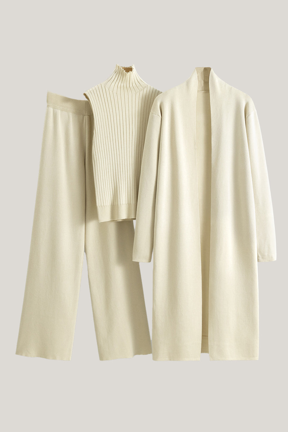 Casual Minimalist Sleeveless Vest 3-Piece Set - liwisi