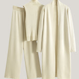 Casual Minimalist Sleeveless Vest 3-Piece Set - liwisi