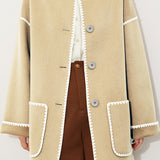 Elegant Woolen Coat with Bonus Scarf - liwisi