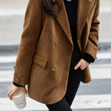 Commuting Casual Loose Double-Breasted Blazer