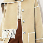 Elegant Woolen Coat with Bonus Scarf - liwisi