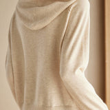 Versatile Minimalist Hooded Knit Top