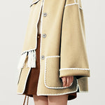 Elegant Woolen Coat with Bonus Scarf - liwisi