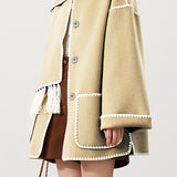 Elegant Woolen Coat with Bonus Scarf - liwisi