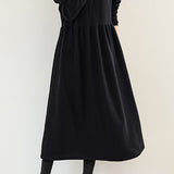 Round Neck Simple Long Maxi Flare Dress - 5 Colors Available
