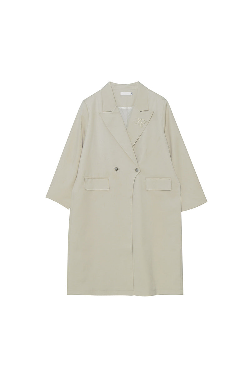 クラシックダブルブレストロングコート　裏地付　4色入 - liwisi