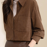 Casual Temperament Corduroy Shirt - liwisi