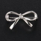 Elegant Temperament Pearl Bowknot Luminous Brooch Pin - liwisi