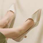 Elegant Office Pointed Color-Block High Heels - liwisi