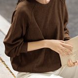Versatile Casual Round Neck Sweatshirt - liwisi