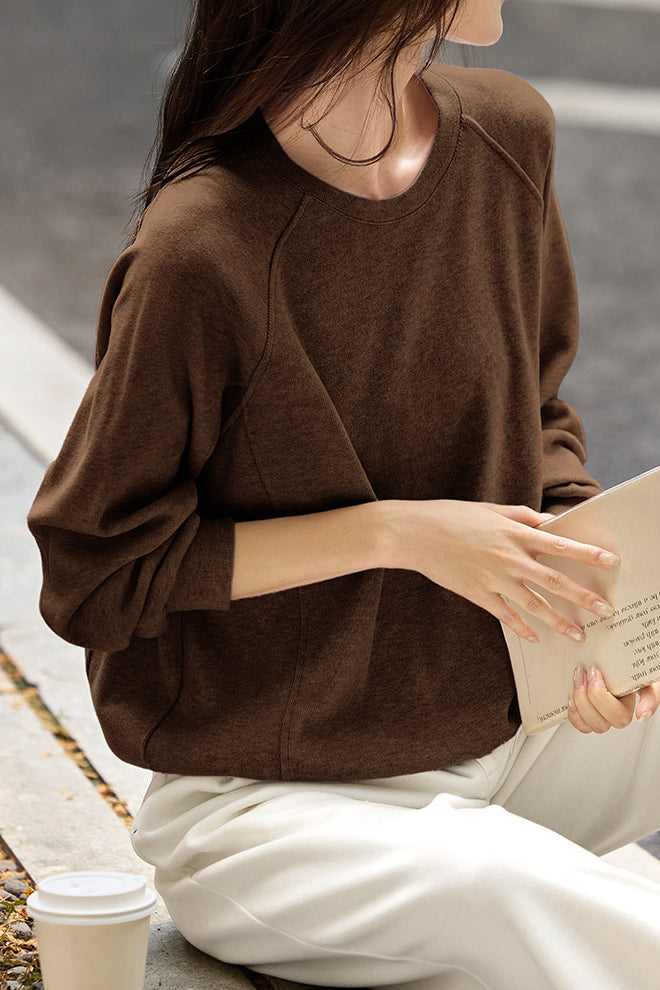 Versatile Casual Round Neck Sweatshirt - liwisi