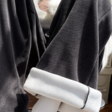 High-Waisted Straight-Leg Chenille Wide-Leg Pants