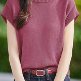 Casual flutter sleeve knit top
