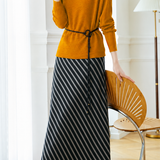 Casual Diagonal Hem Twill Bat‑Sleeve Knit Top