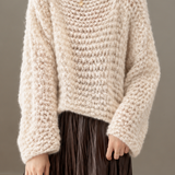 Home & Vacation Pineapple Stitch Texture Knit Top