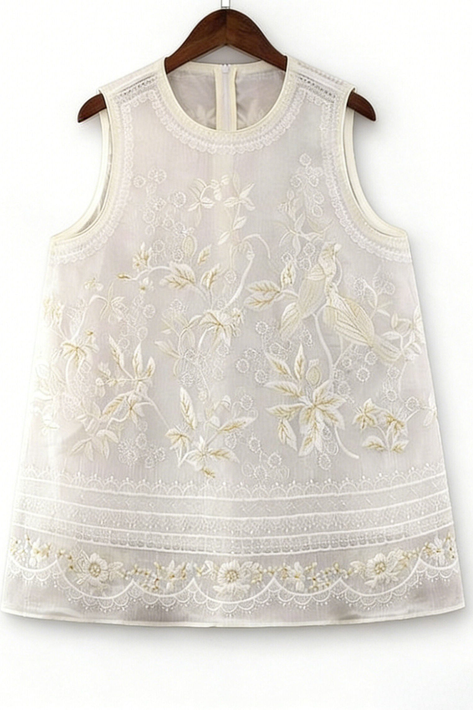 Elegant Embroidered Sleeveless Vest - liwisi